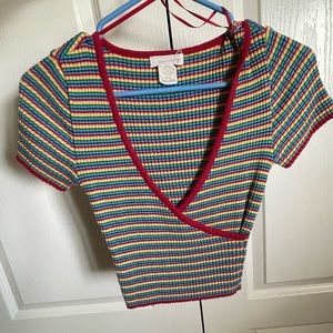Rainbow crop top